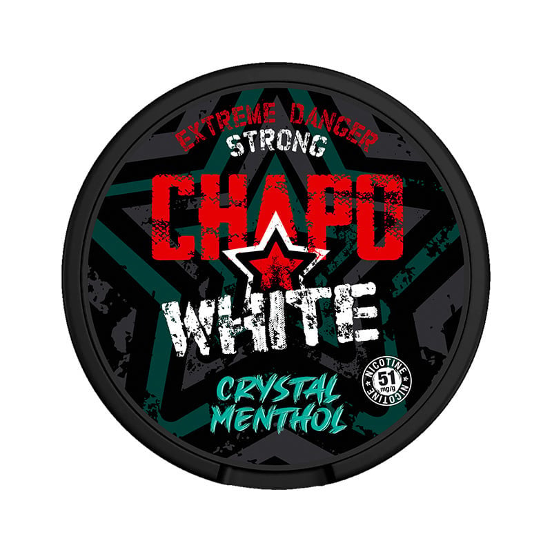 CHAPO WHITE Crystal Menthol Danger Strong 51mg/g snus