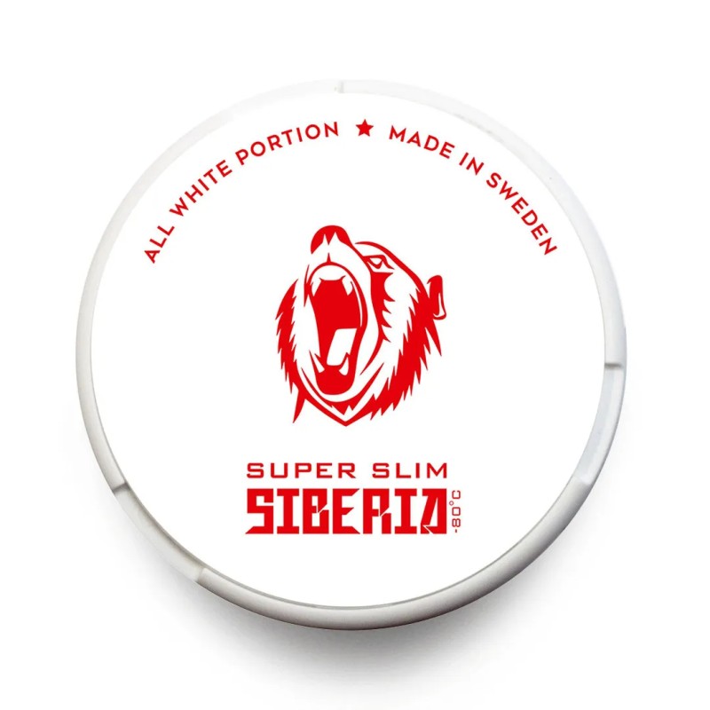 Siberia -80 ℃ All White Super Slim Nicotine 33mg/g snus